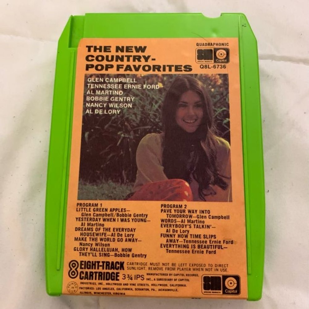 The New Country Pop Favorites Quadraphonic 8 Track Tape Vintage